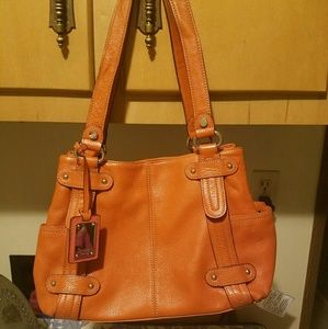 Tignanello orange handbag